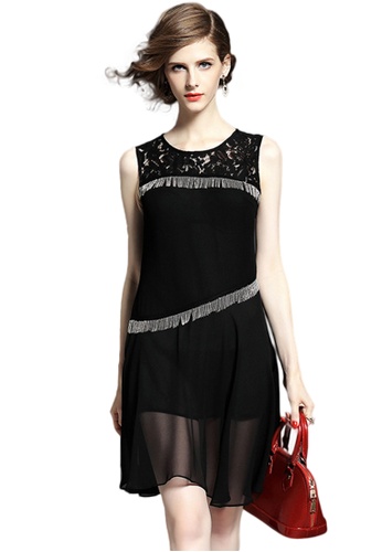Sunnydaysweety Black Vest Tassel One Piece Dress K 21 Buy Sunnydaysweety Online Zalora Hong Kong