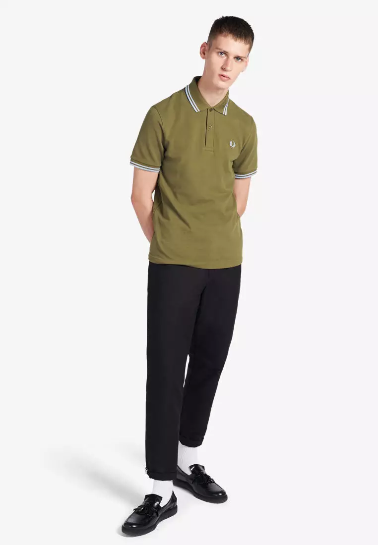 Fred Perry M12 Twin Tipped Fred Perry Shirt (Green)