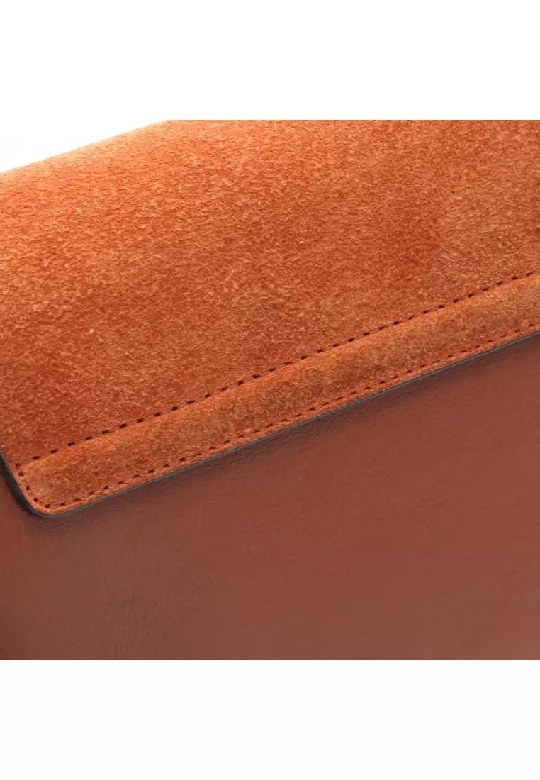 Pre-Loved Chloé FAYE Faye Shoulder bag suede leather Brown