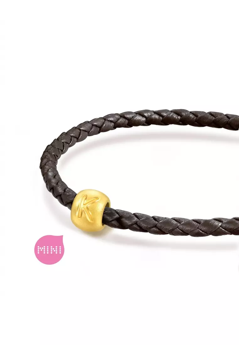 Charme 999 24K Gold Letter K Alphabet Charm 92905C (Bracelet not included)