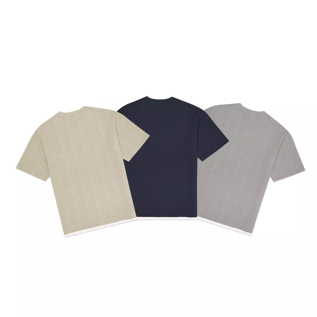 Arrow Textured T-Shirt Khaki