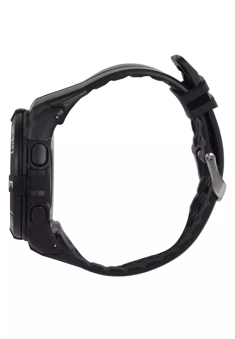 Q&Q - Jam Tangan Pria - Black - Resin Strap - M175J003Y