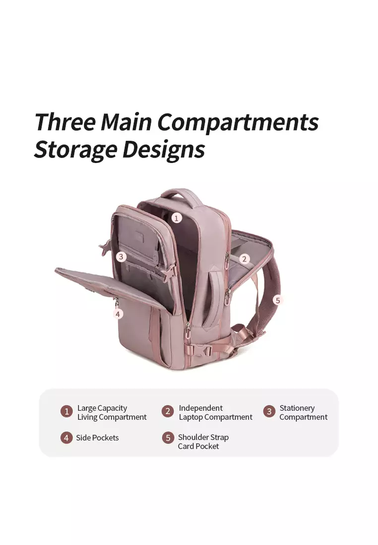 Multi-Purpose Casual 15.6 Laptop Compartment Large Waterproof Backpack for Women