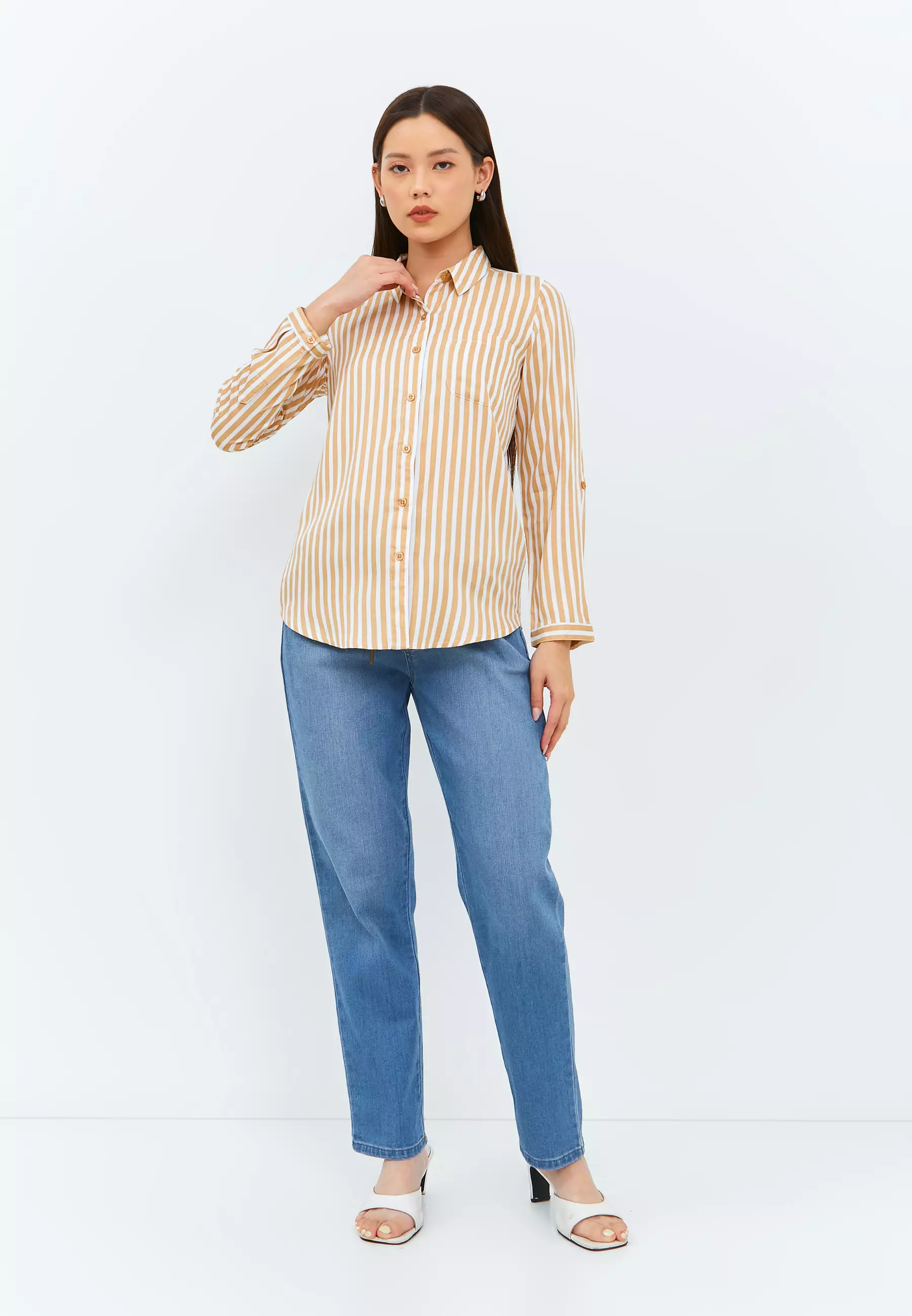 Aemma Cream Stripe Shirt (G.11632)