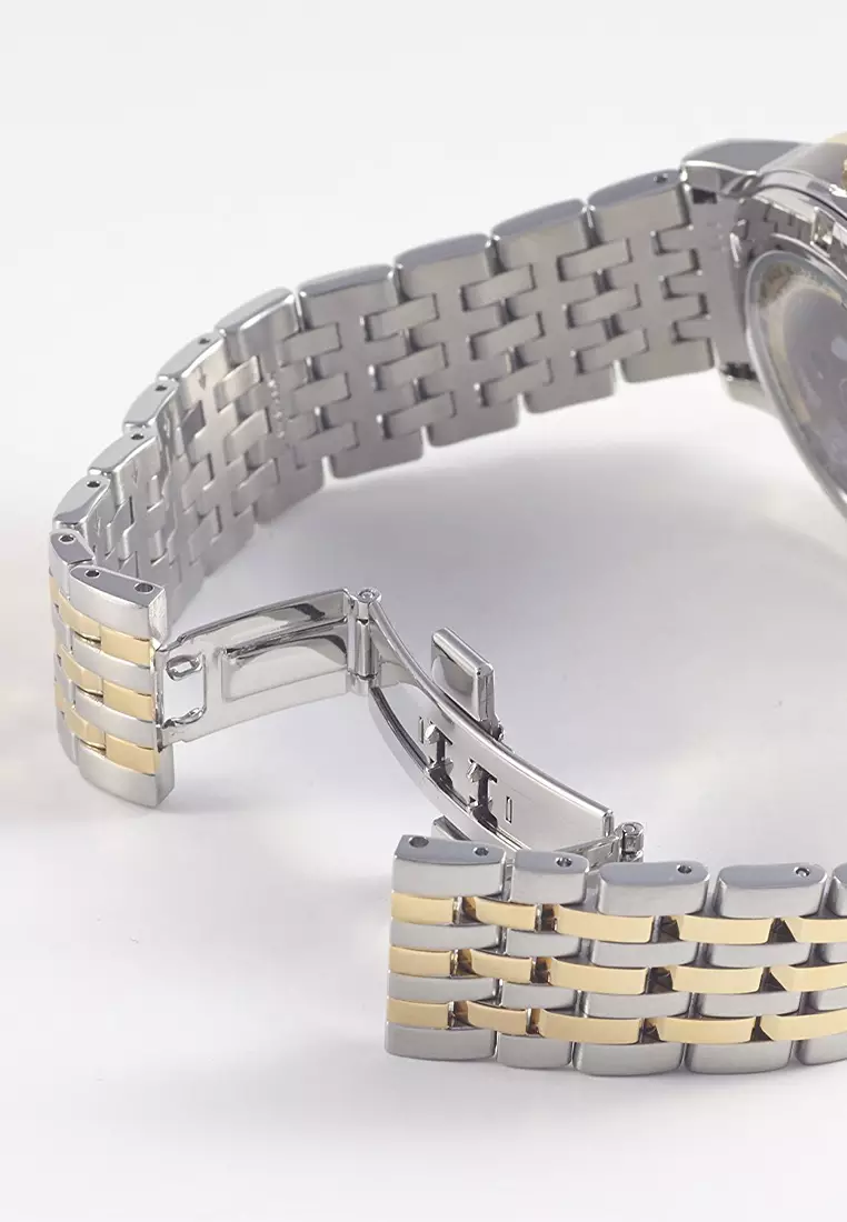 Seiko Presage - Jam Tangan Automatic Pria - Silver Gold - Stainless Steel - SSA272J1