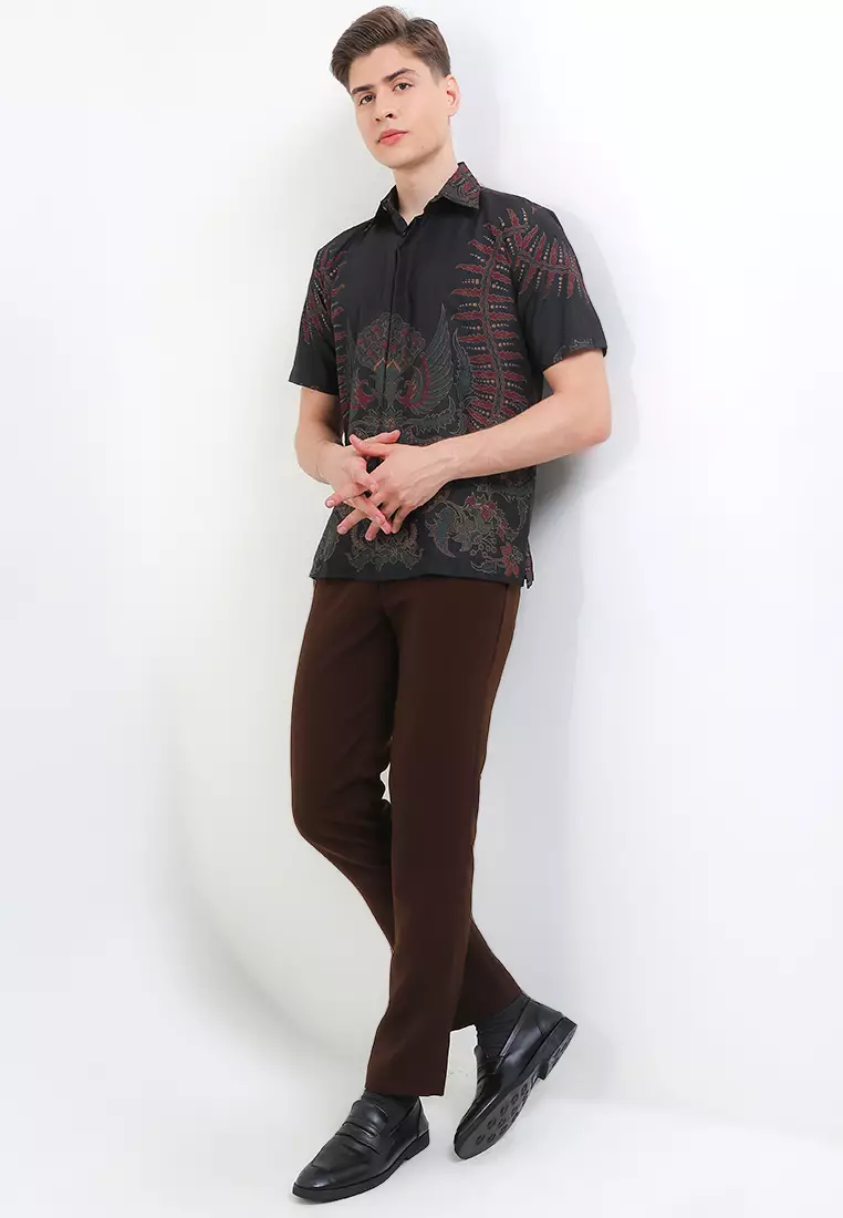 Gurda Kemeja Batik Exclusive Premium Pria Casual Modern Lengan Pendek