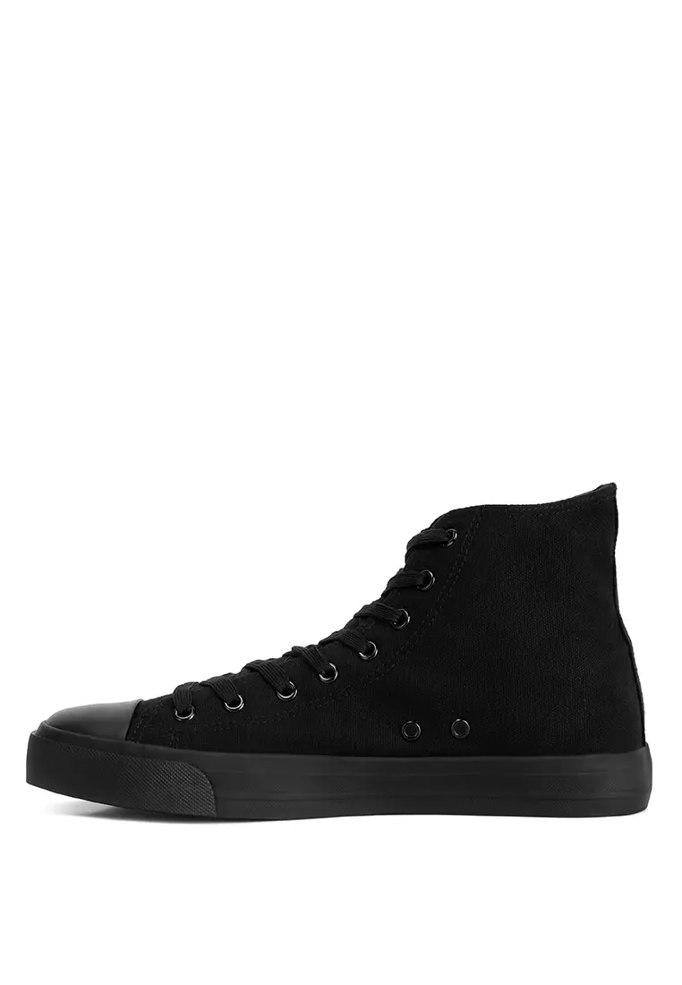 Buy London Rag Black High Ankle Canvas Sneakers 2024 Online ZALORA