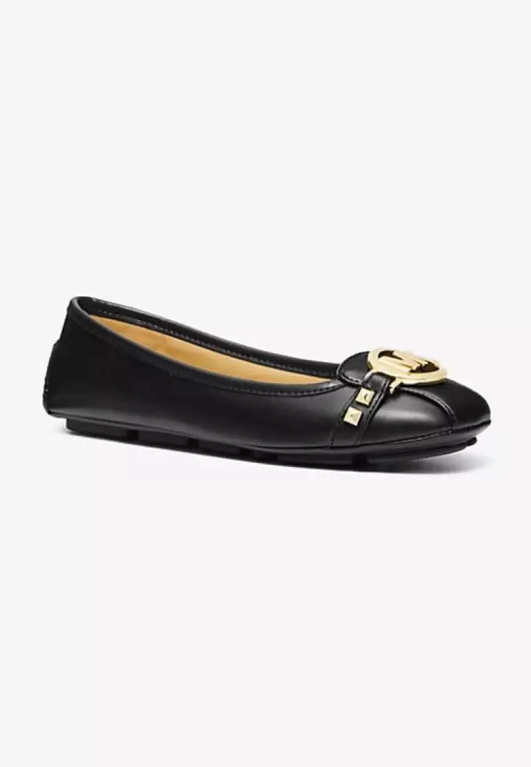 Michael Kors Fulton Faux Leather Moccasin Black
