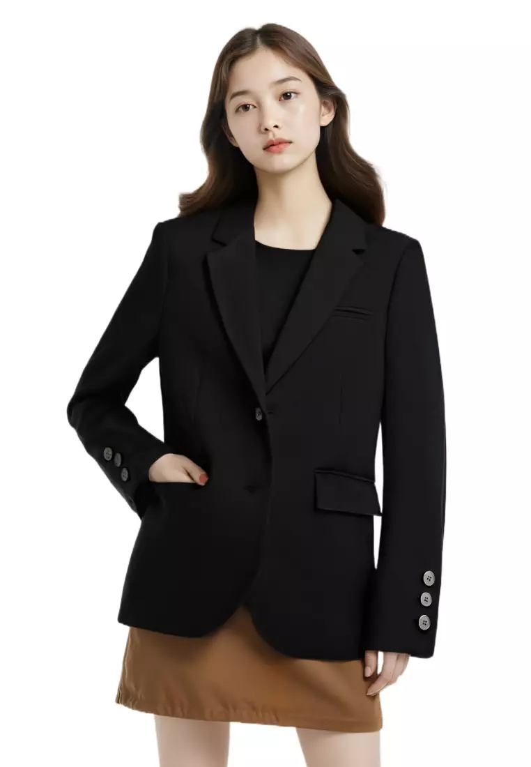 2025 Autumn Korean Style New Loose Straight Jacket CA25102418BK