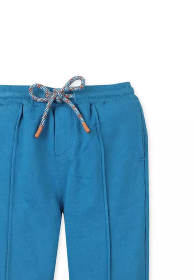 Baby Boys Drawstring Joggers With Ball Embroidery