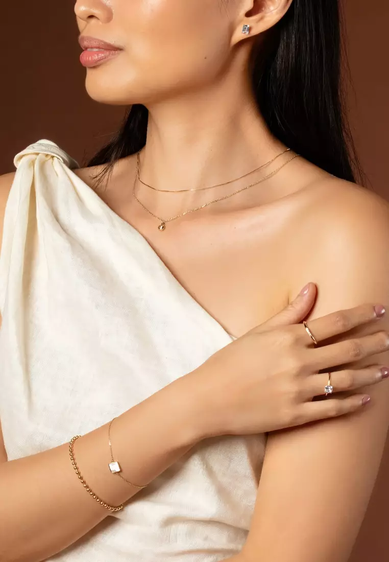 Bold Spheres Bracelet 14k Gold