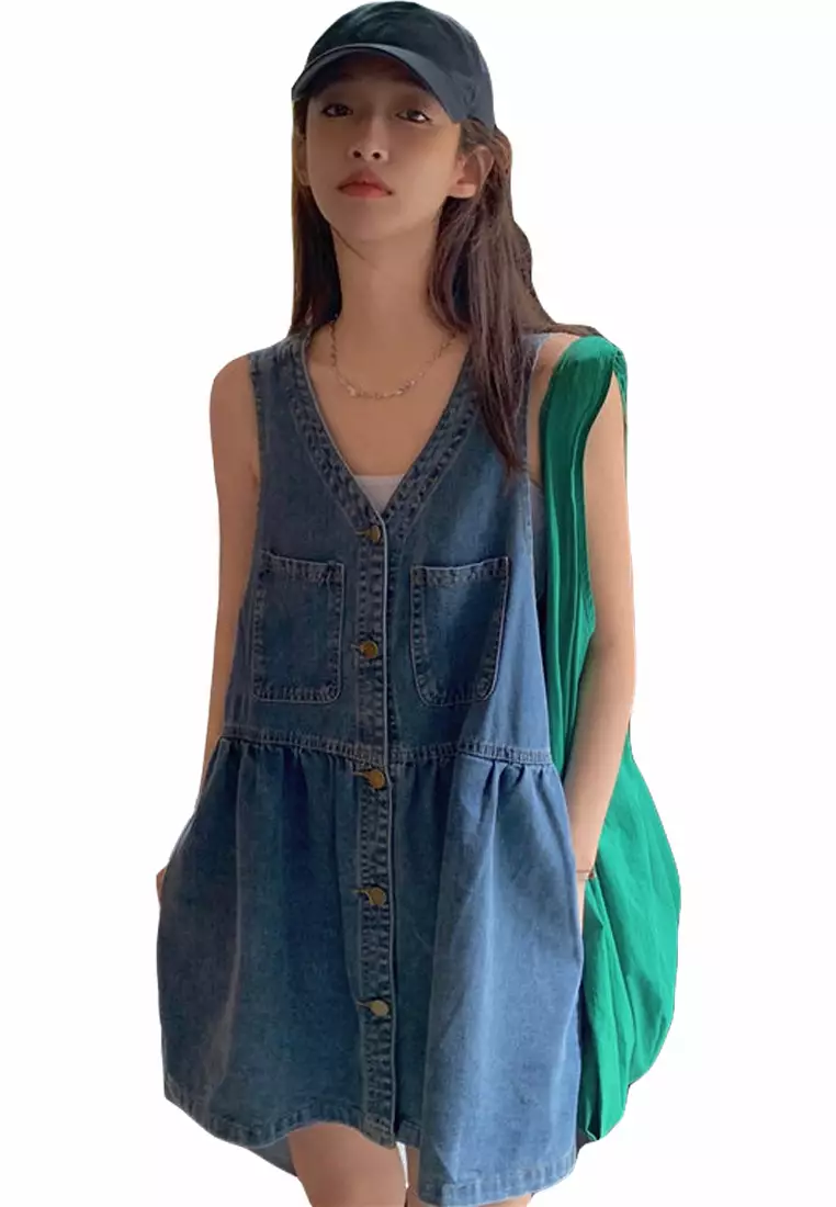 Jean tank top top dress
