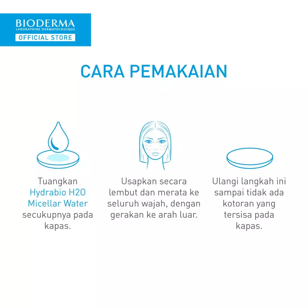 Bioderma Hydrabio H2O 100 ml - Micellar Water untuk Kulit Dehidrasi / Kering Dan Sensitif