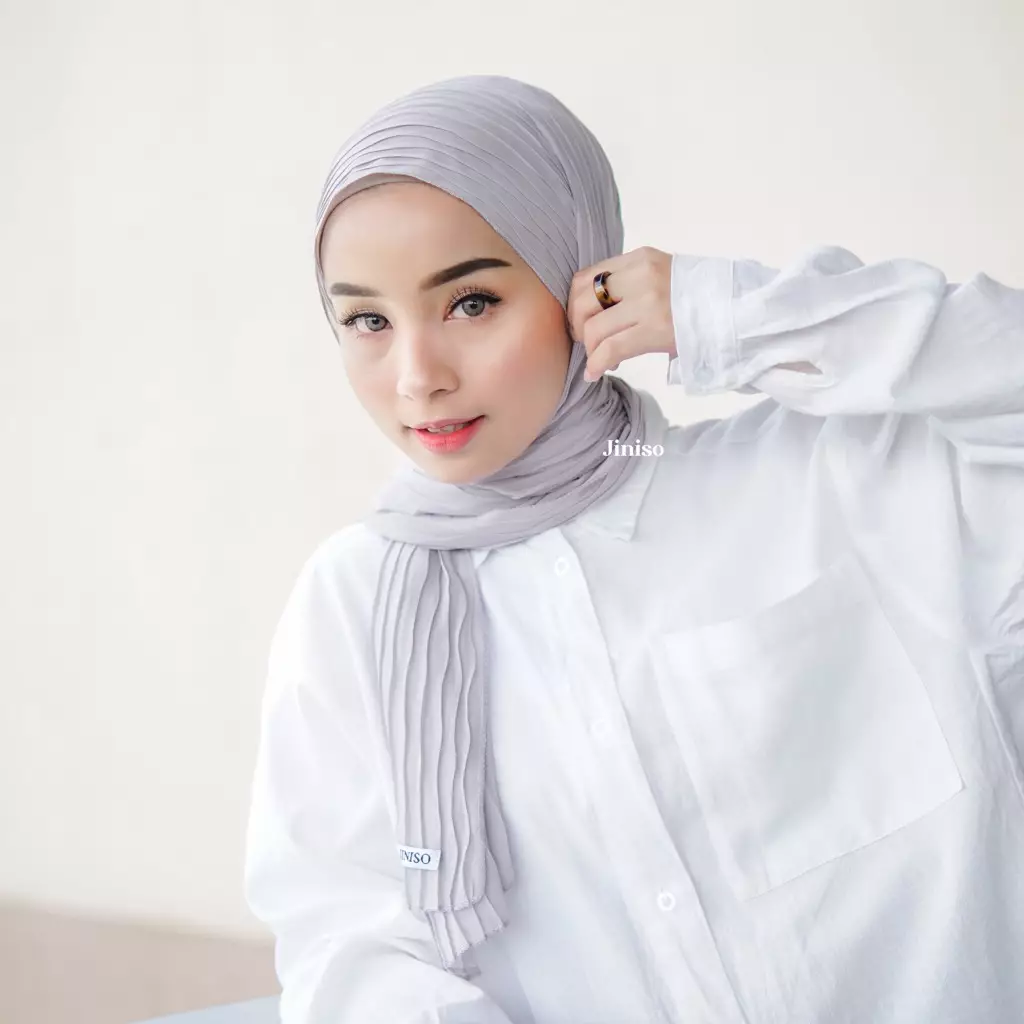 AURA Active Hijab Pashmina Full Plisket Wave