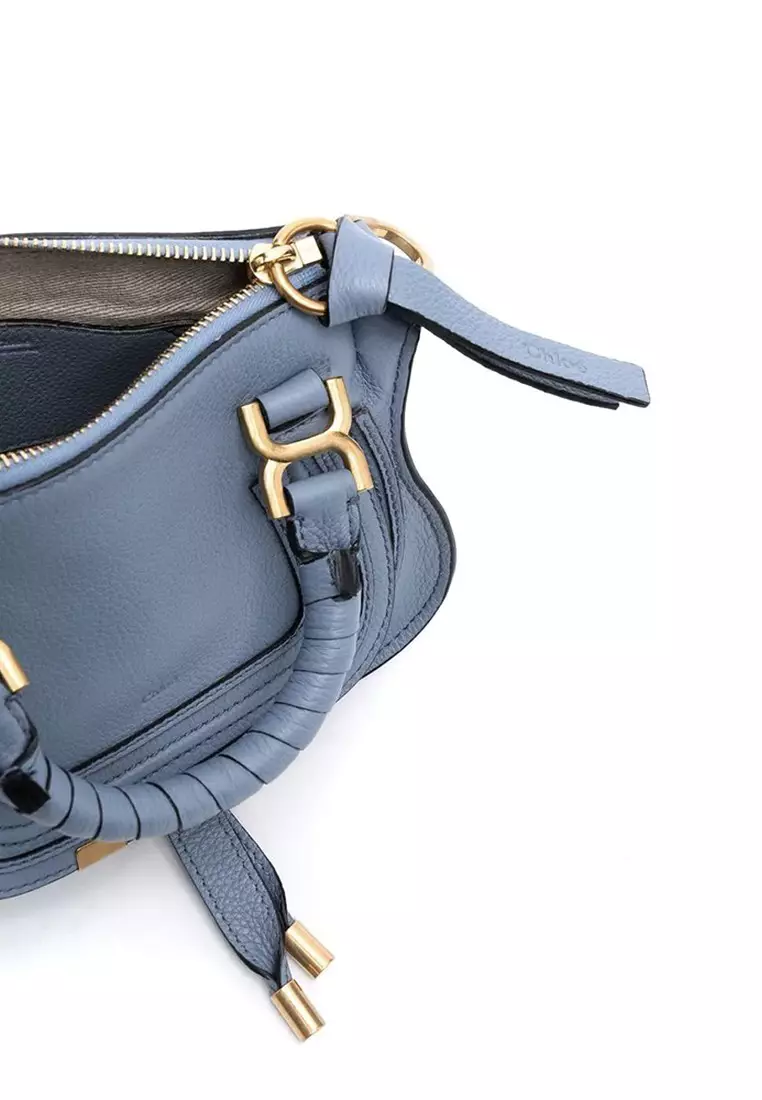 Marcie Mini Double Carry Shoulder Bag in Shady Cobalt
