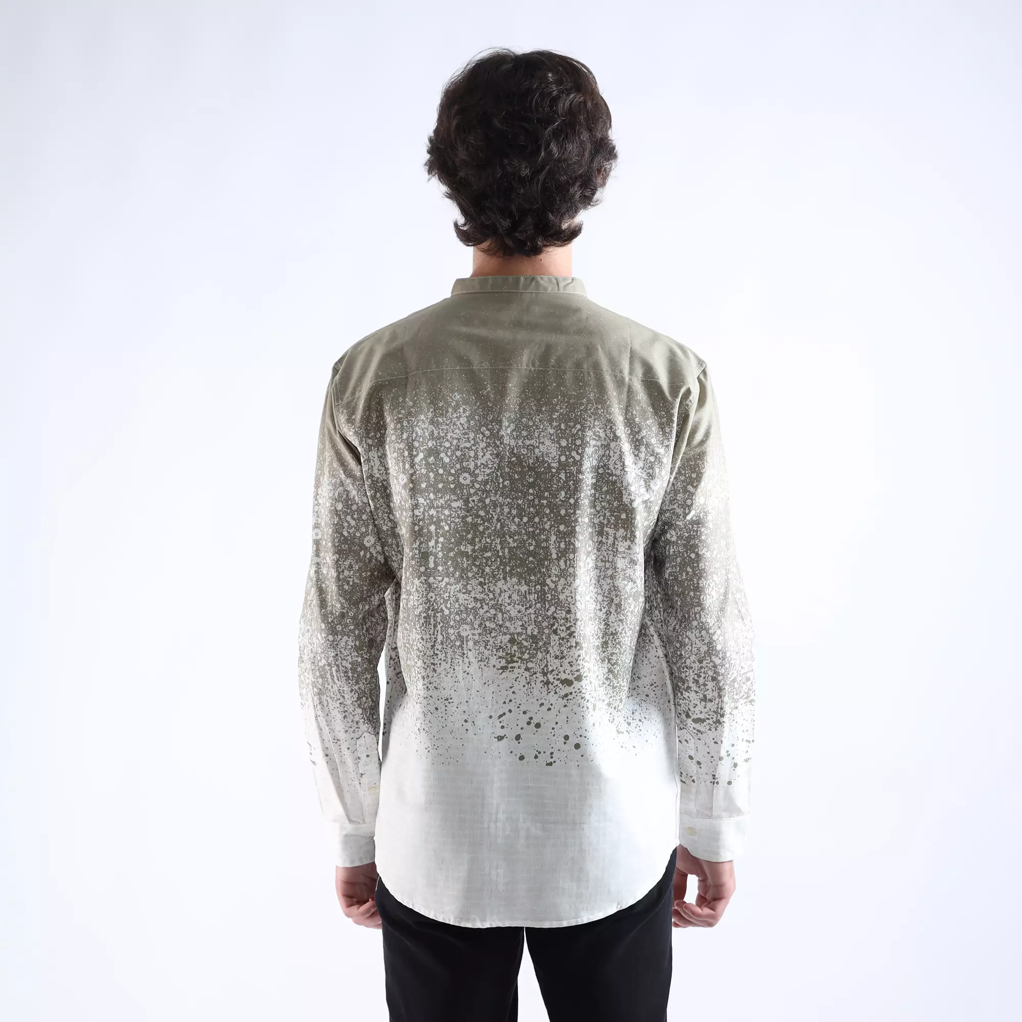 LARUSSO Dawn of Time - Kemeja Koko Printing Pria Lengan Panjang - QILTY