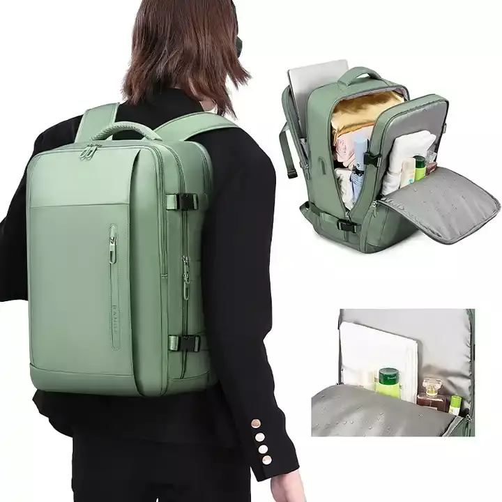Bange BG1801 Tas Ransel Laptop Kerja Backpack Travel pria 15.6 Inch - GREEN