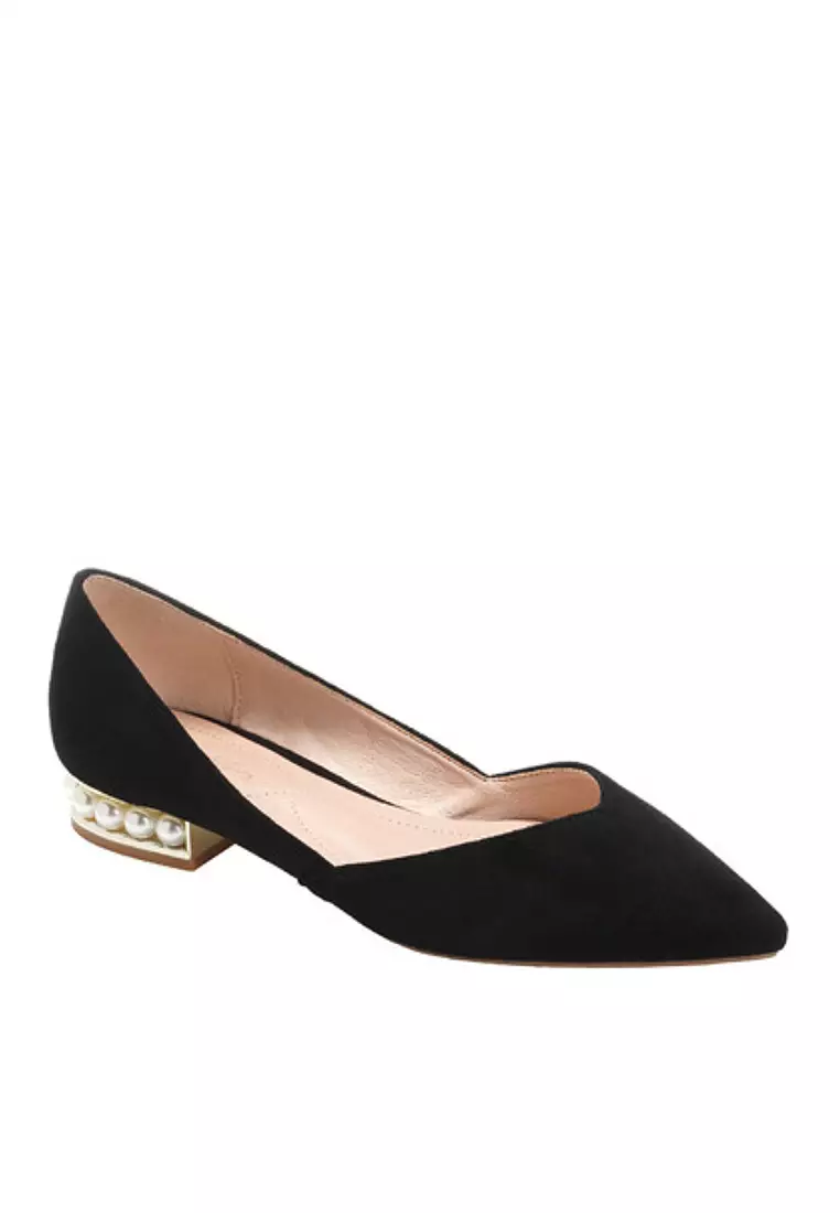 VANSA Pearl Pointed Low Heel Shoes VSW-F006