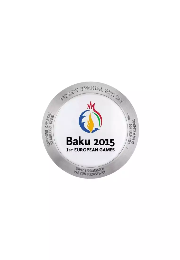 Tissot Quickster Chronograph BAKU 2015 Special Edition Silver Dial Textile Band Quartz Watch T0954171703702