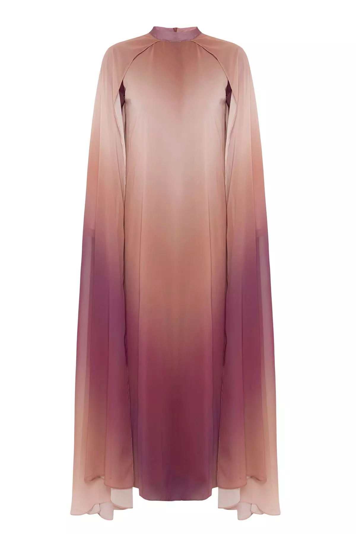 X Ai Brown Gradient Cape Evening Dress Tctaw25Db00019