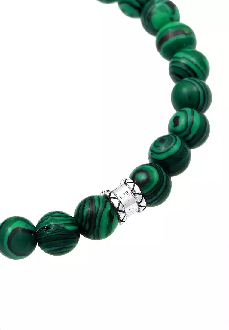 EXCLUSIVE Gelang Perhiasan Perak 925 Pria Synthetic Malachite Oxide