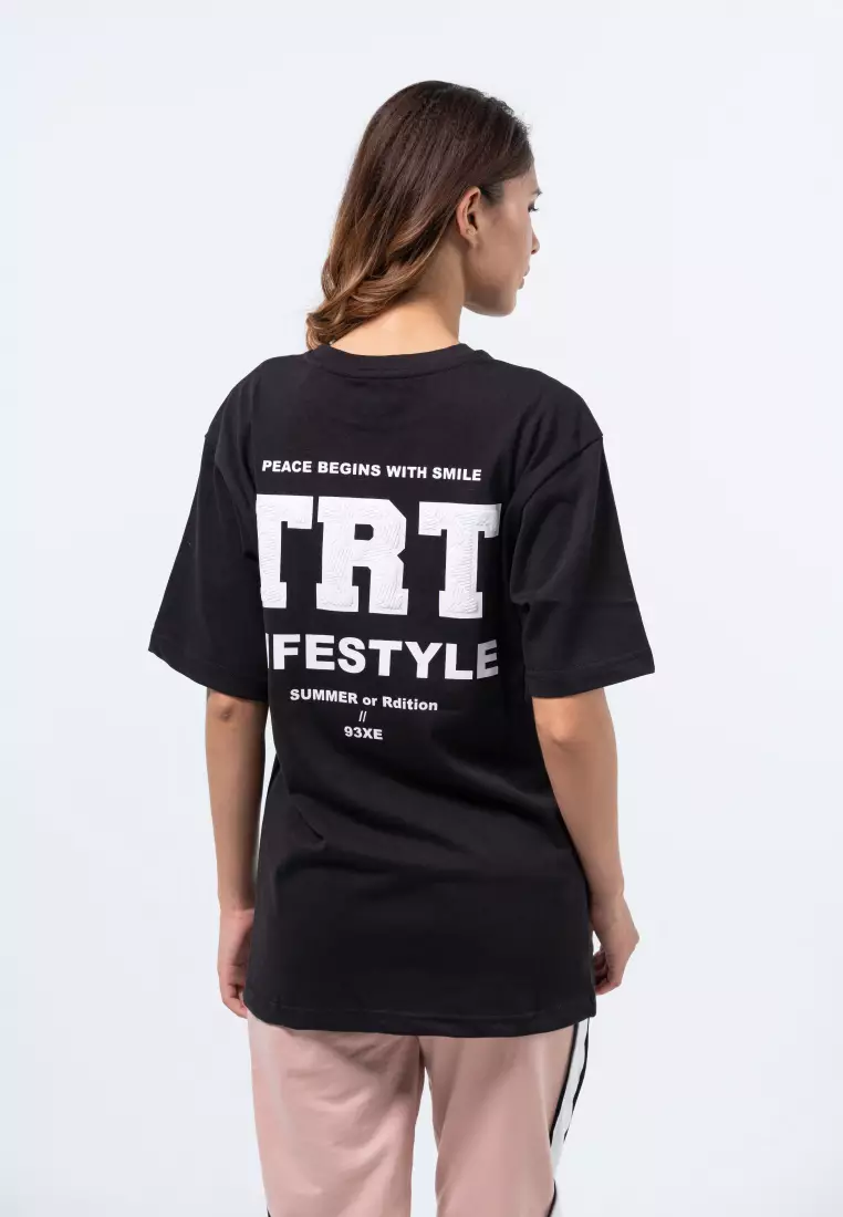 WOMEN'S COTTON LIFESTYLE OVER SIZE SHORT SLEEVE T-SHIRT