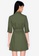 ZALORA BASICS green Assymetric Button Down Dress with Sash 805D7AA1E2F783GS_2