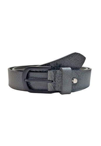 Oxhide grey Casual Leather Belt Men - Men Belt for Jean made of Full Grain Leather / Grey Color / Wide Belt 35mm 24158ACFA77EECGS_1