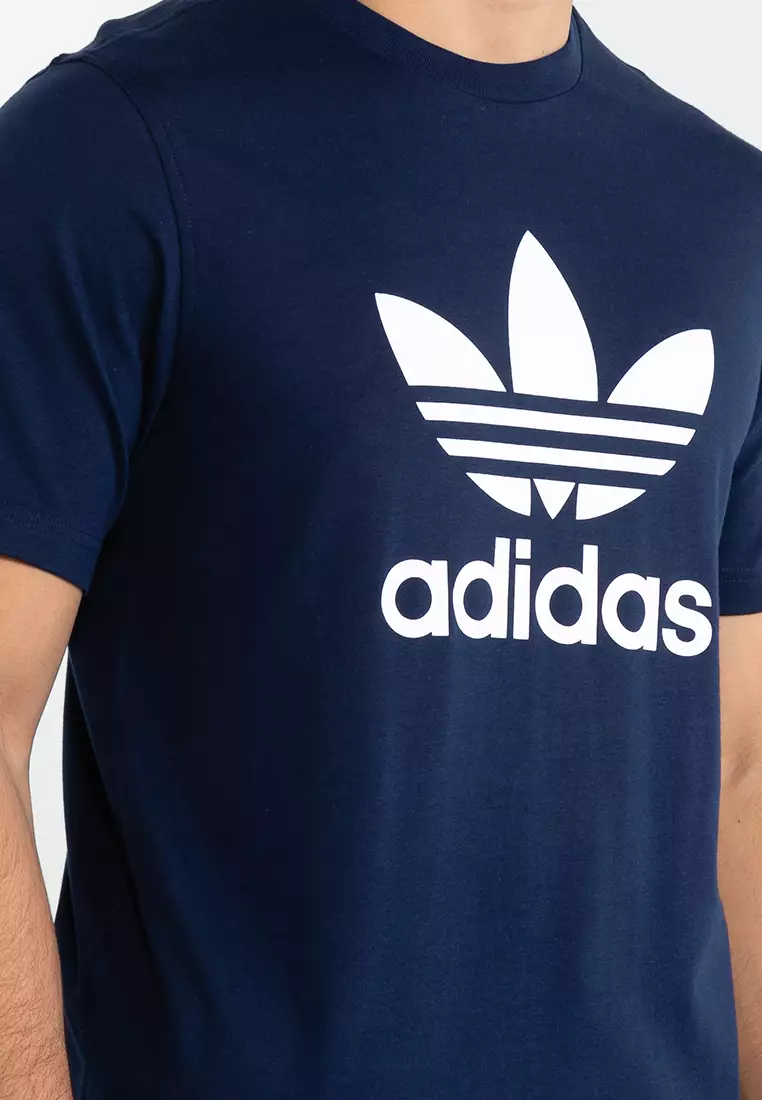 Adidas trefoil discount t shirt navy
