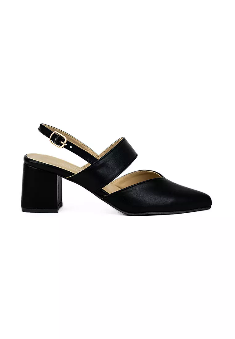 Discount on Cardam's Lifestyle  shoes - SKU: Eclb Cn 00181 Black Heeled Sandals