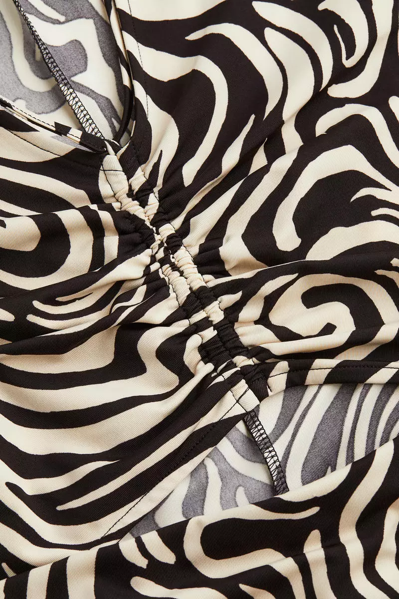 Drawstring-detail bodycon dress