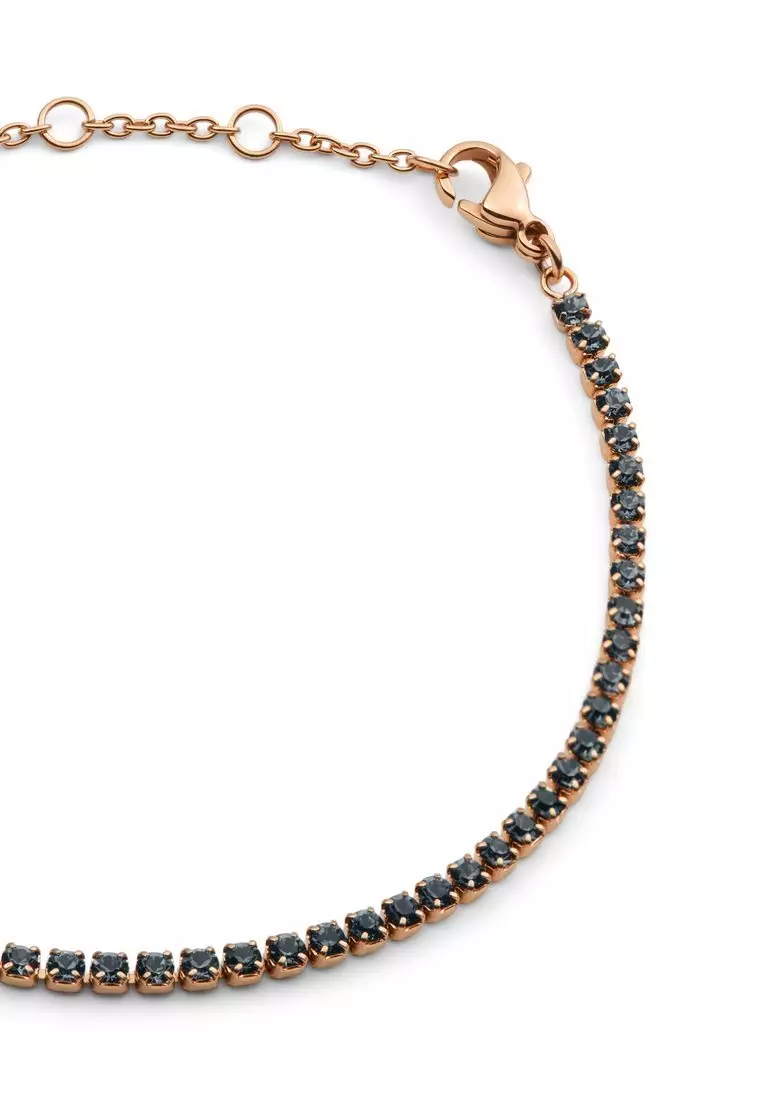 Classic Tennis Bracelet Nightfall Rose Gold - Unisex Bracelet for women and men stainless steel Bracelet DW Official Authentic Original gelang tangan perempuan lelaki DW