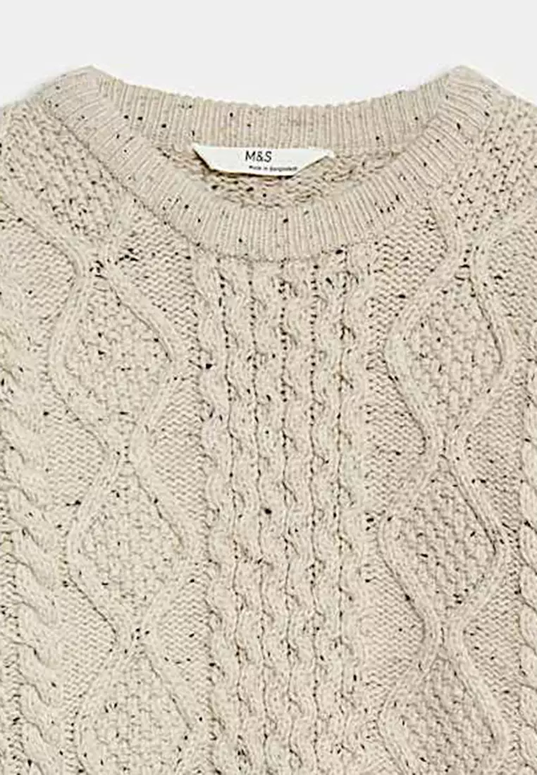 Cotton Rich Cable Knit Jumper