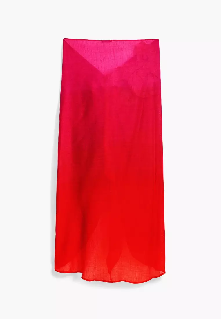 Gradient sarong skirt