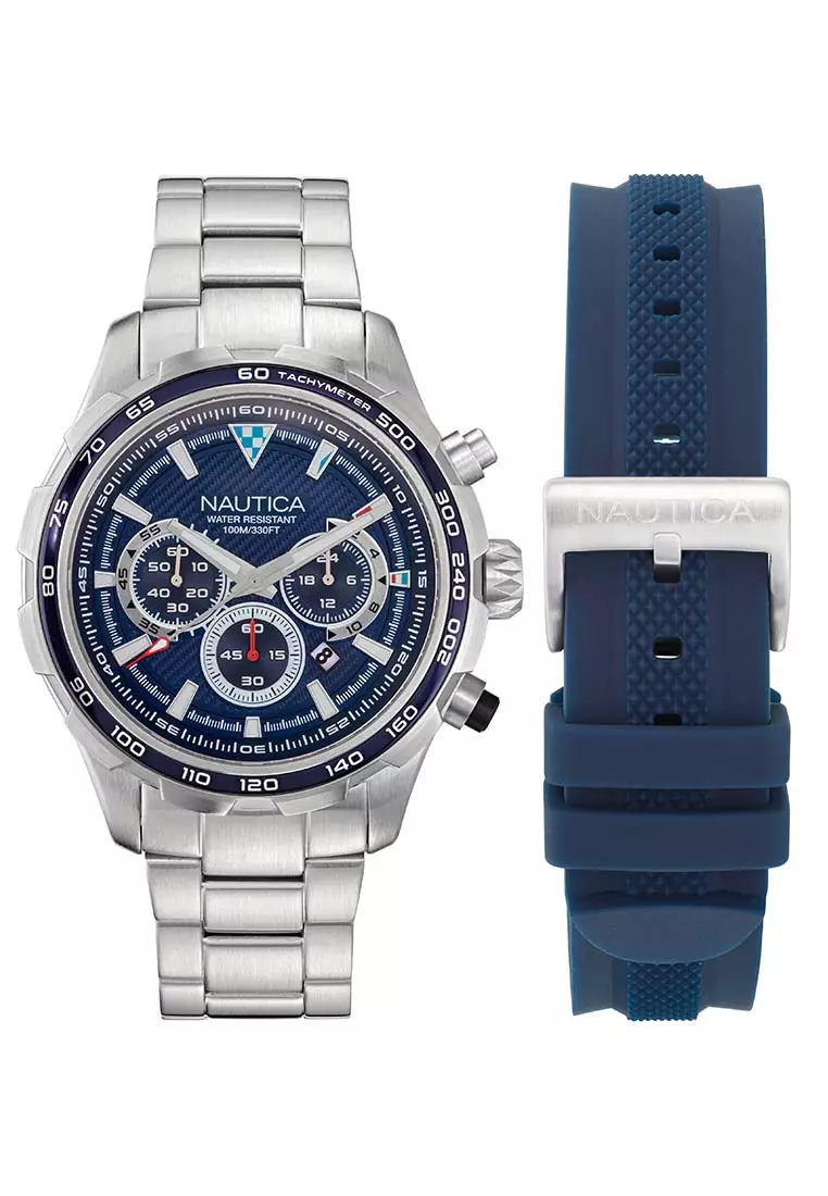 Jual Nautica Watch Nautica Gents Boxset Watch NST Chrono- NAPNSF307 ...