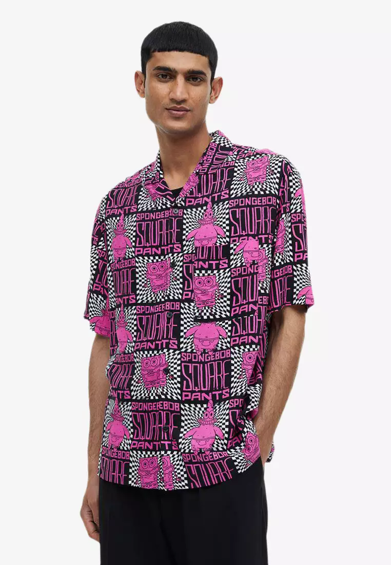 h&m pink shirt mens