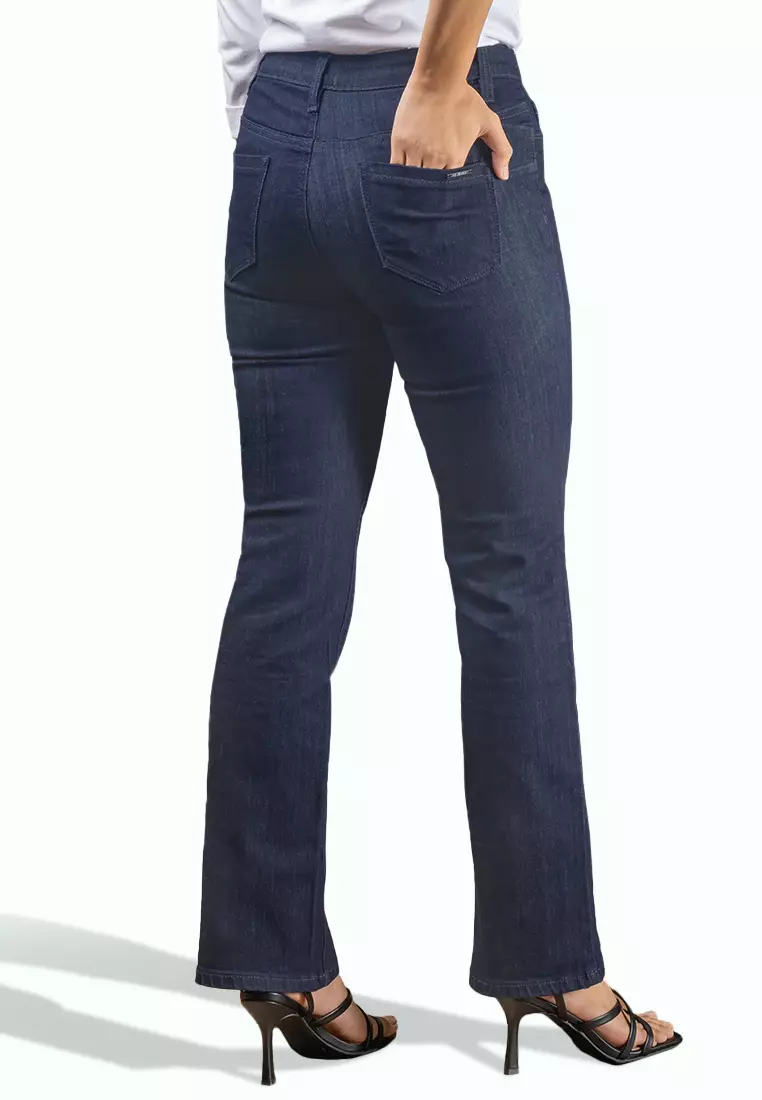 C2 Trevon Navy Jeans Push Up Bootcut Wanita
