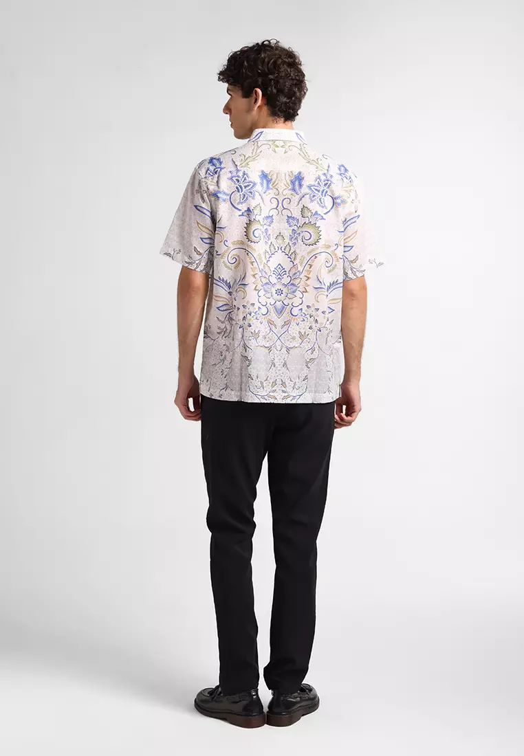 Jual Manzone MANZONE - Kemeja Batik Lengan Pendek Naraga 01 Comfort Fit ...