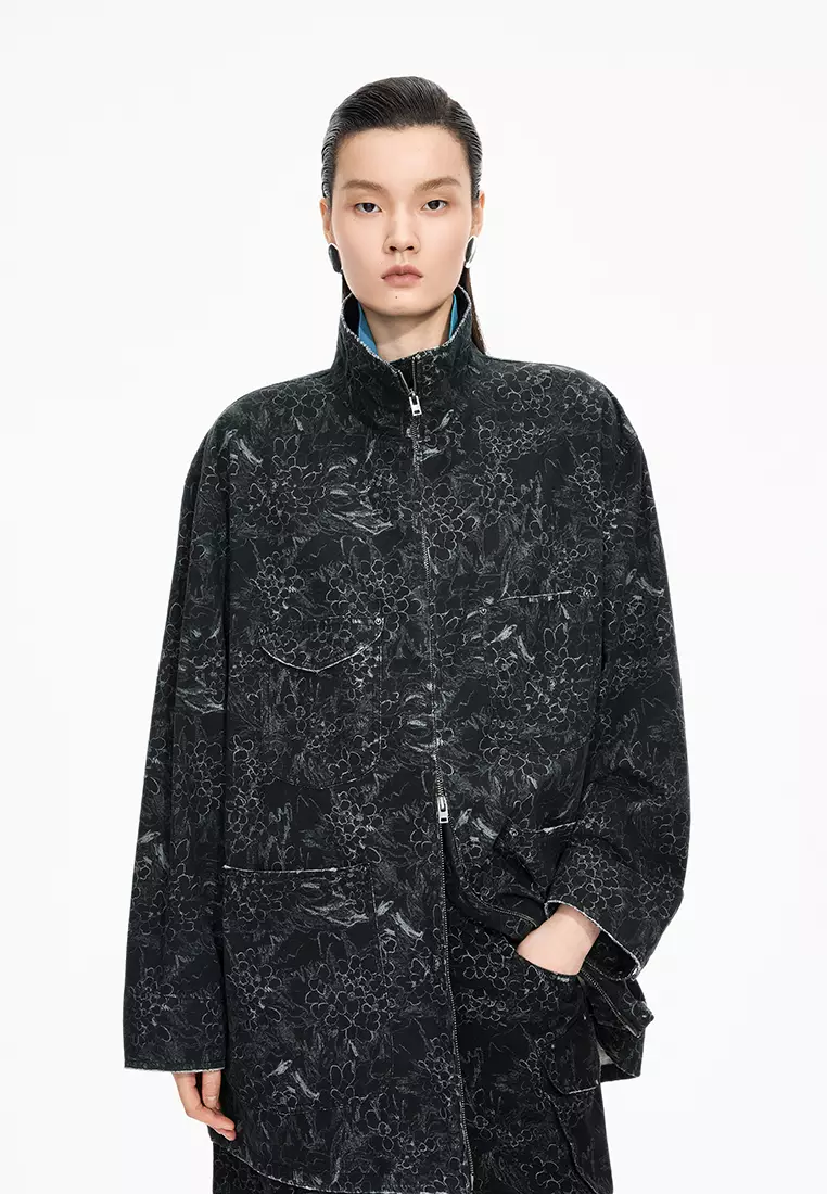 Cotton Pattern Element OVERSIZE Jacket