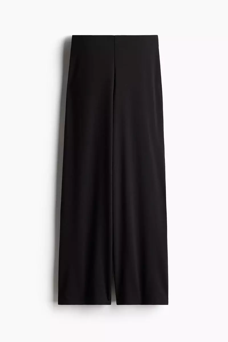 Wide jersey trousers