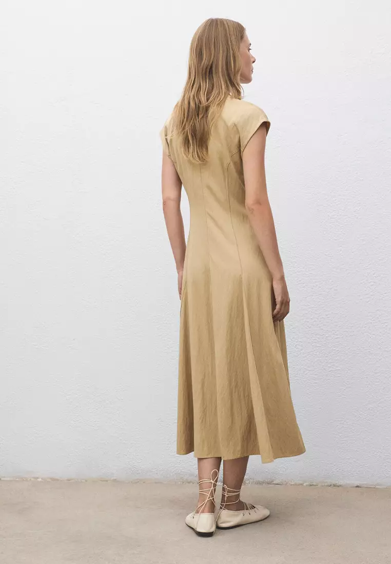 Midi-Dress with Stitching