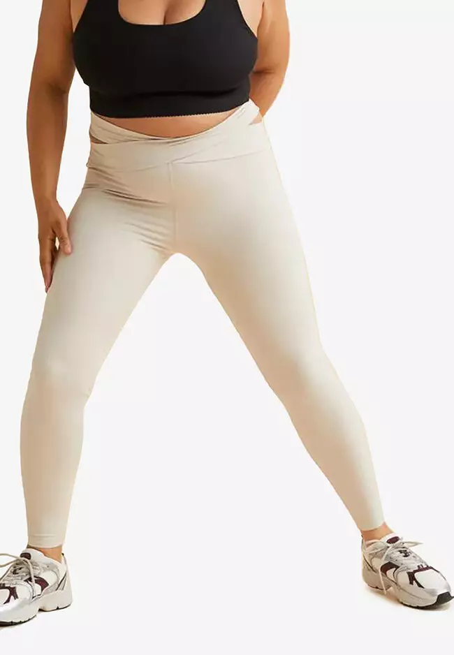 Buy H&M Seamless Sports Tights in Natural White 2024 Online