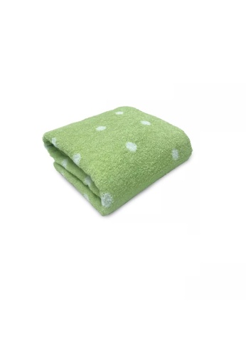 Jean Perry green Jean Perry Osaka Dot Reversible 100% Cotton Bath Towel - Lime 6B4E3HL22A7C18GS_1