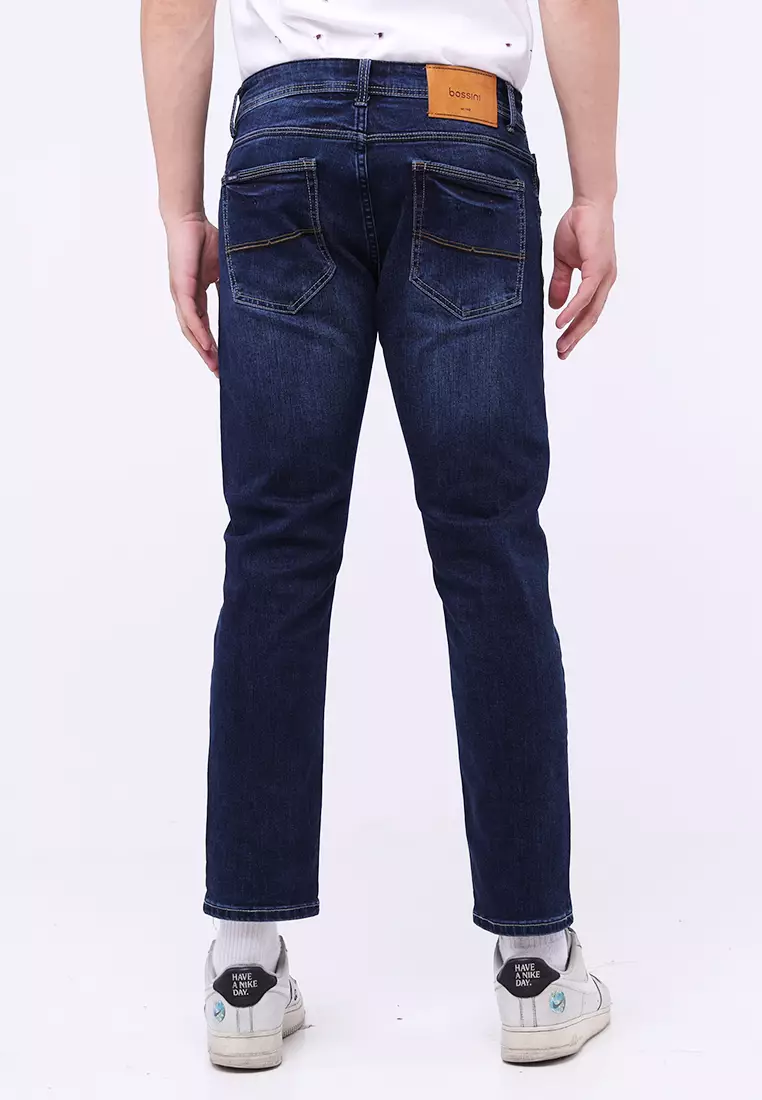 Denim Long Slim Tapered Jeans
