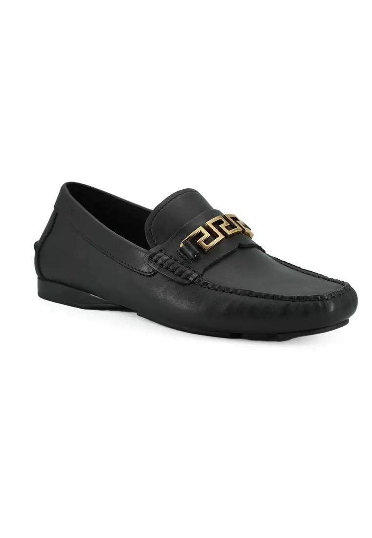 White and gold 2025 versace loafers