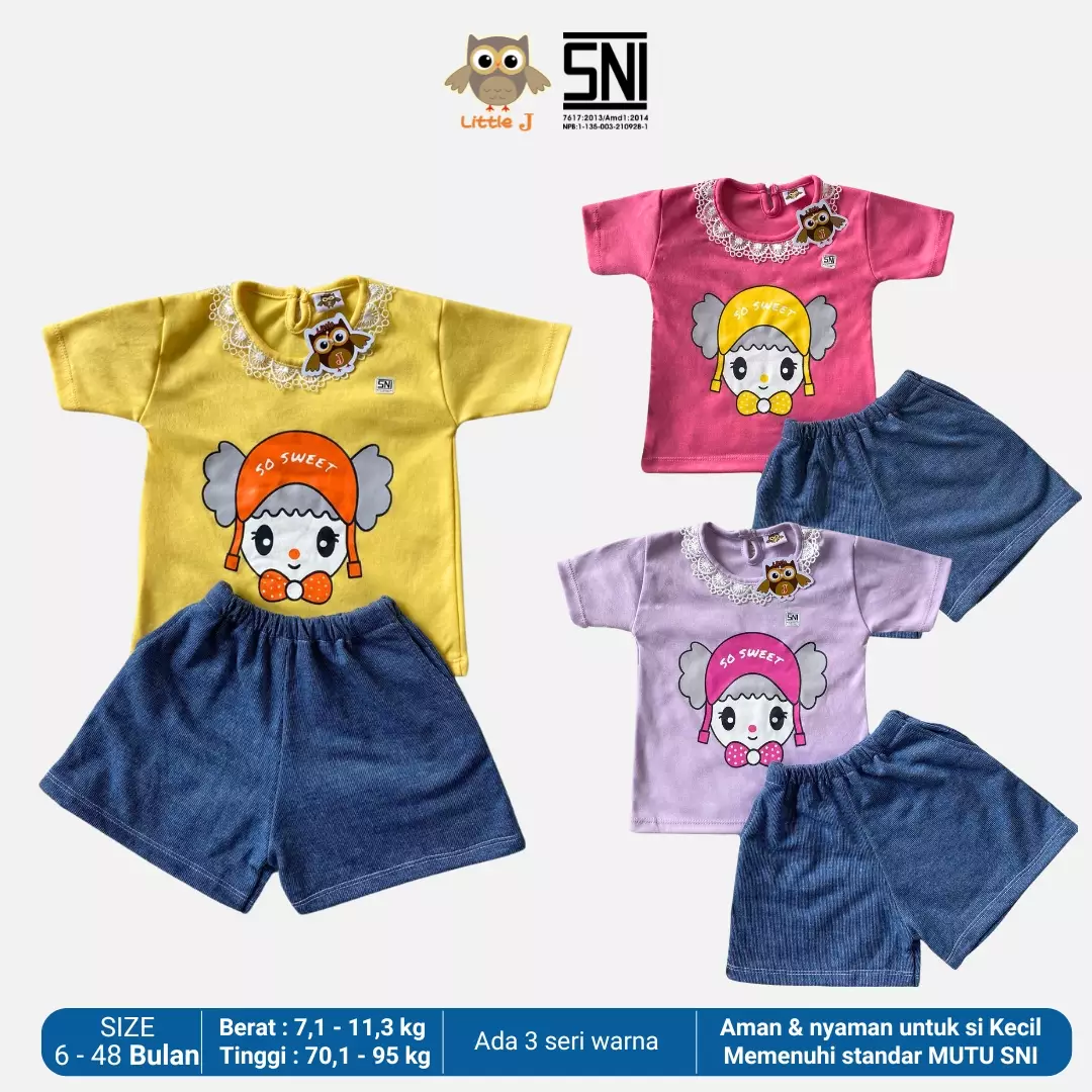Little J - So Sweet Set - One Set Anak Cewek Setelan Anak Perempuan 1-5 Tahun