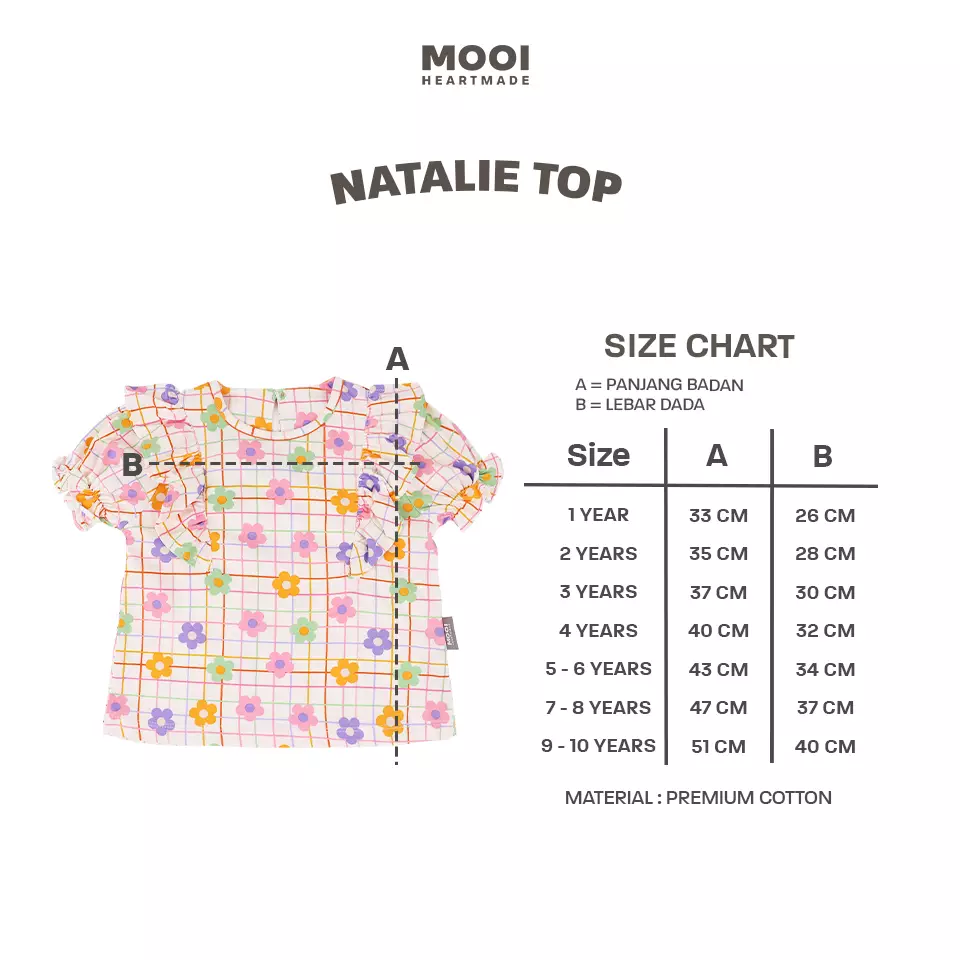 Mooi Atasan Anak Perempuan Natalie Top - Lavender Haze