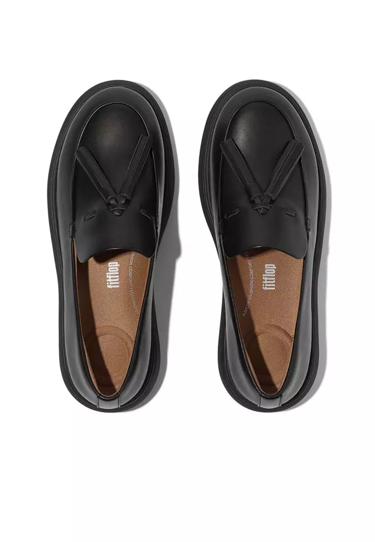 FitFlop x Song Hye Kyo iQ-COMFF Tassel Leather Loafers - All Black (E2X-090)