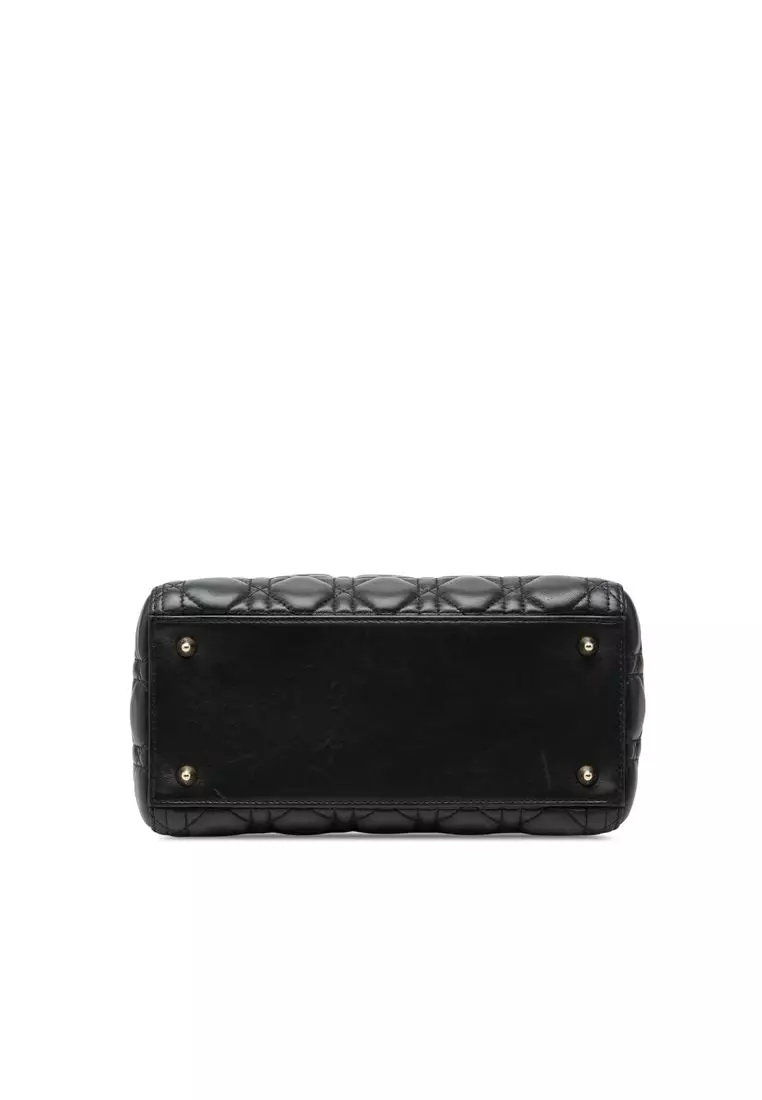 二手 Dior 中羊皮 Cannage Lady Dior 手袋