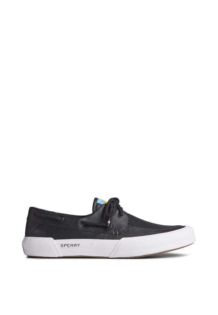 Sperry Men's Soletide 2-Eye Sneaker - Black/White (STS23459)